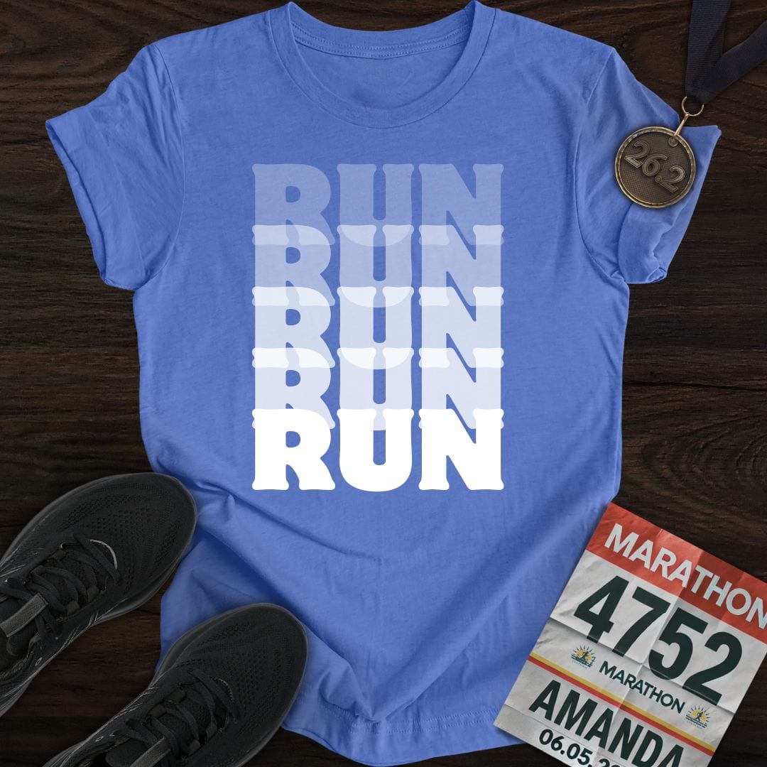 Printify T-Shirt Heather Royal / S Run T-Shirt