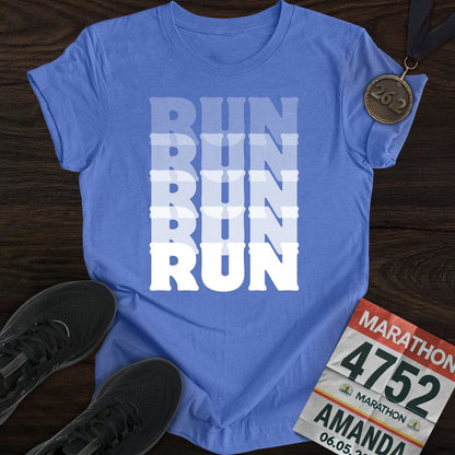 Printify T-Shirt Heather Royal / S Run T-Shirt