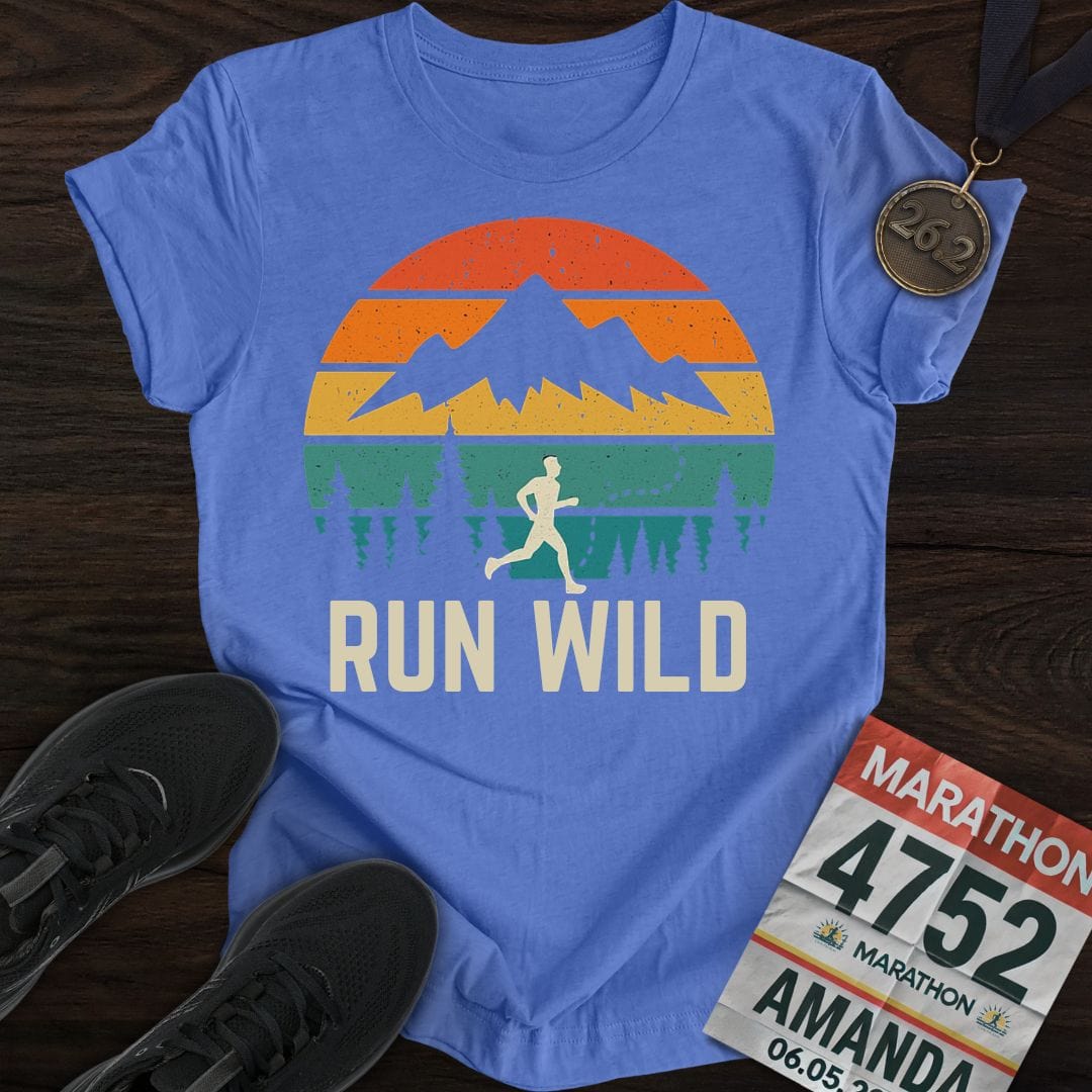 Printify T-Shirt Heather Royal / S Run Wild T-shirt