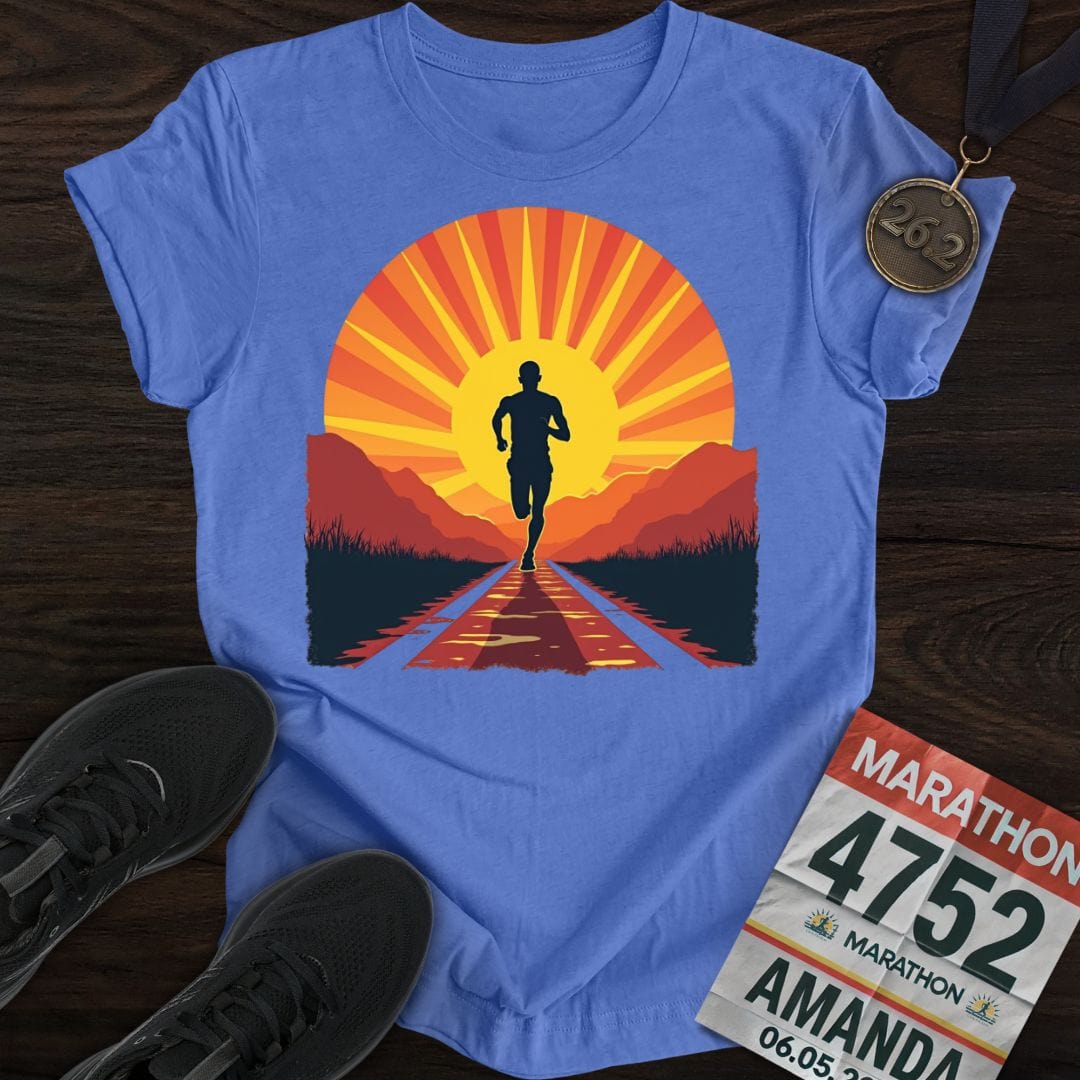 Printify T-Shirt Heather Royal / S Run With the Sun T-shirt