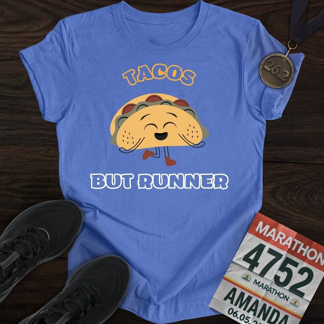 Printify T-Shirt Heather Royal / S Runner Tacos T-Shirt
