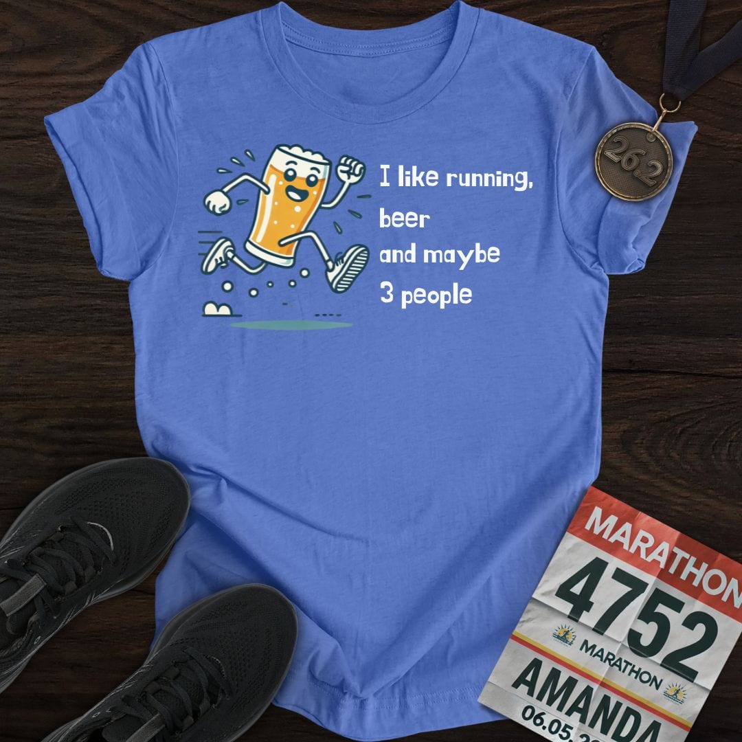 Printify T-Shirt Heather Royal / S Running & 3 People T-Shirt