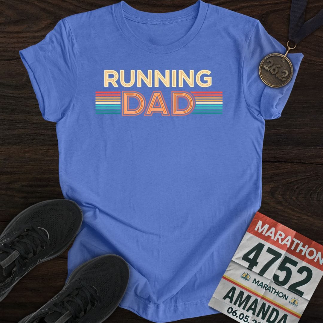 Printify T-Shirt Heather Royal / S Running Dad -2- T-shirt
