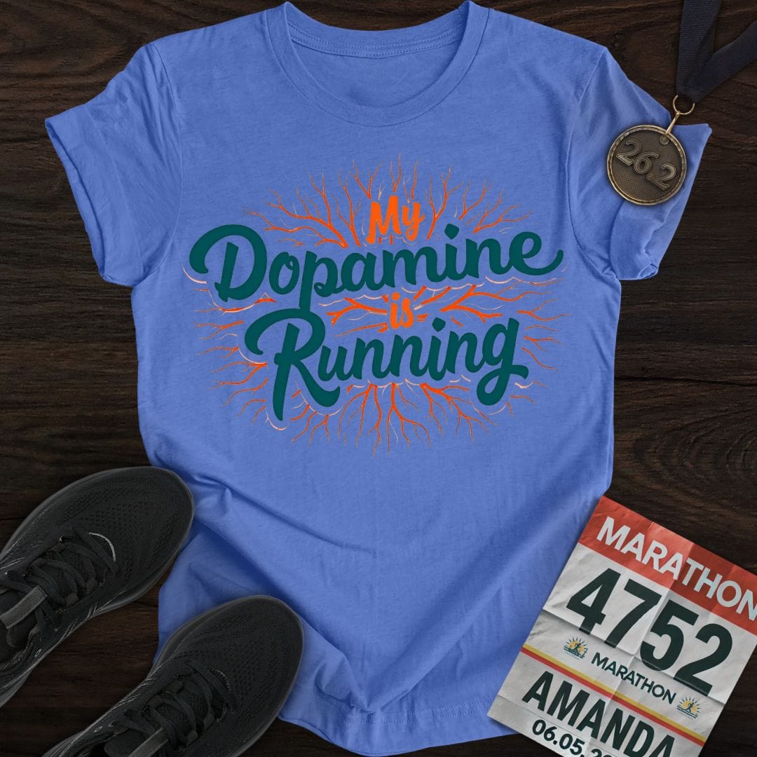 Printify T-Shirt Heather Royal / S Running Dopamine T-shirt