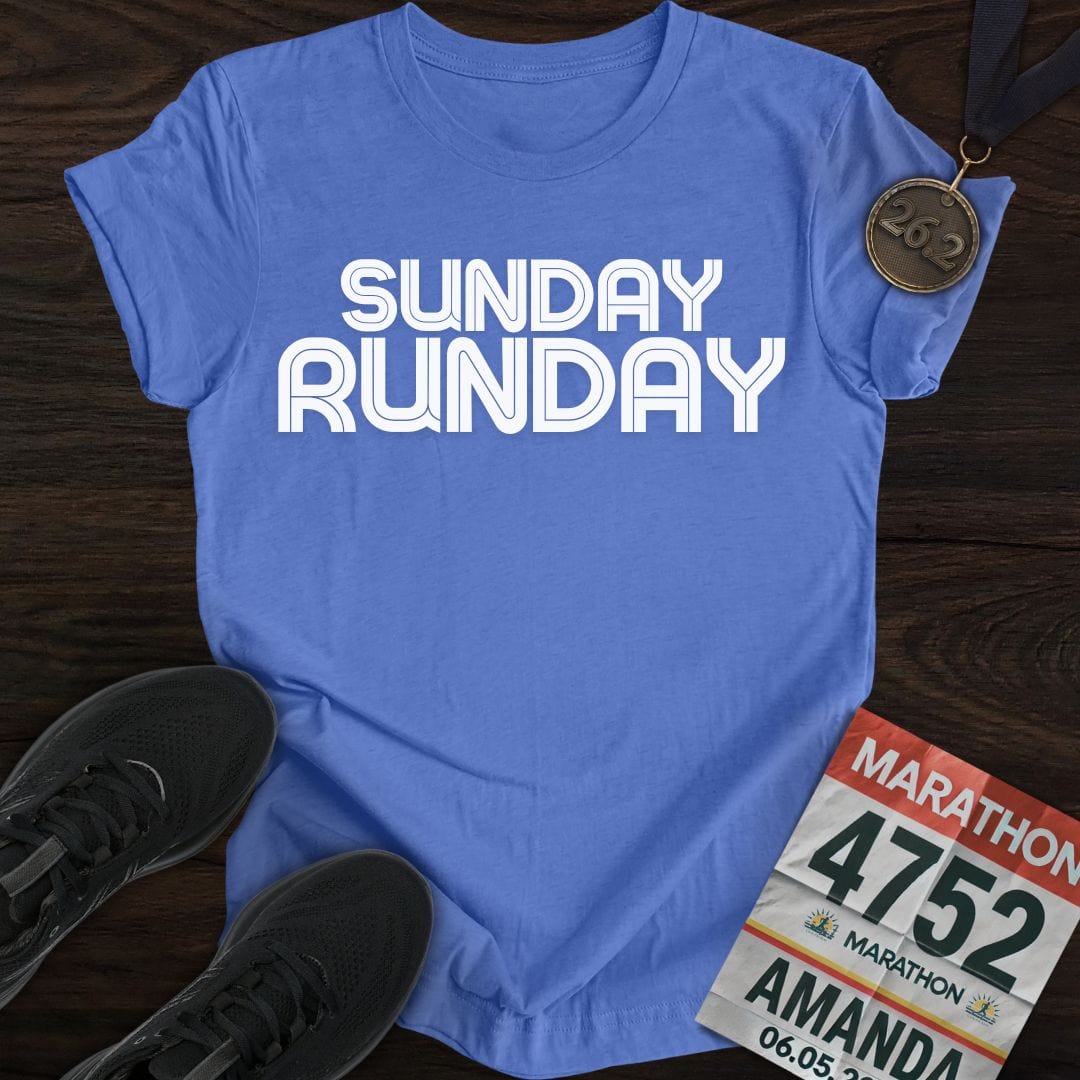 Printify T-Shirt Heather Royal / S Sunday Run day T-Shirt