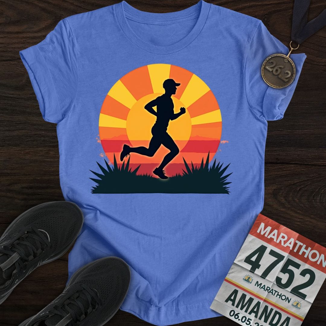Printify T-Shirt Heather Royal / S Sunshine and Run T-shirt