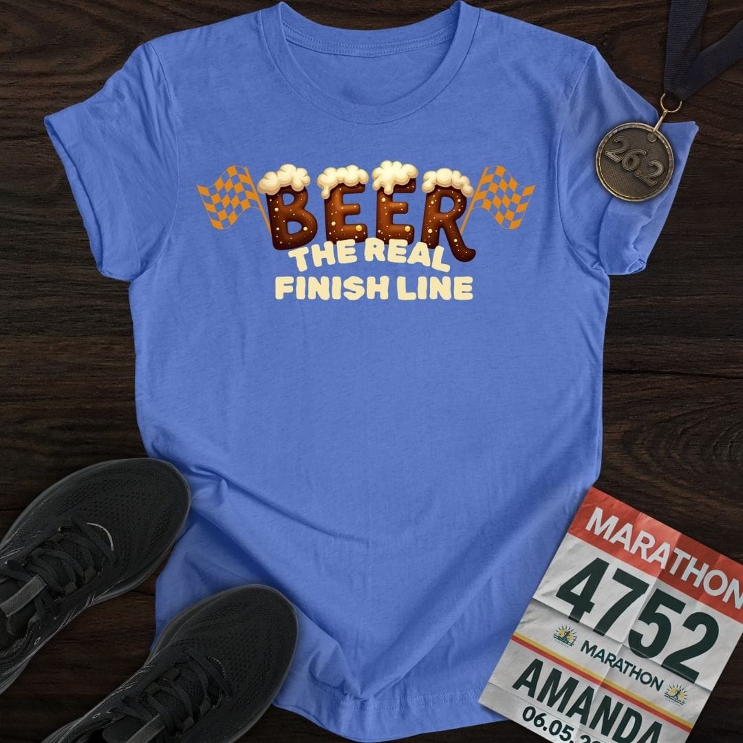 Printify T-Shirt Heather Royal / S The Real Finish Line T-shirt