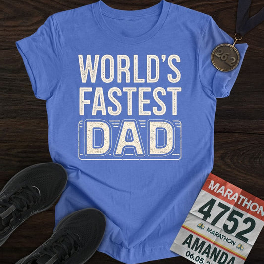 Printify T-Shirt Heather Royal / S World's Fastest Dad -2- T-shirt