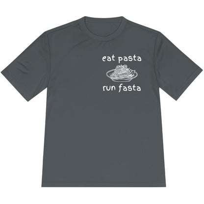 Printify T-Shirt Iron Grey / XS Eat Pasta and Run Fasta T-Shirt / Pro