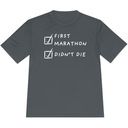Printify T-Shirt Iron Grey / XS First Marathon and Didn't Die T-Shirt / Pro