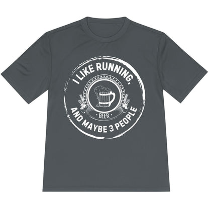 Printify T-Shirt Iron Grey / XS Like Running and Beer T-Shirt / Pro