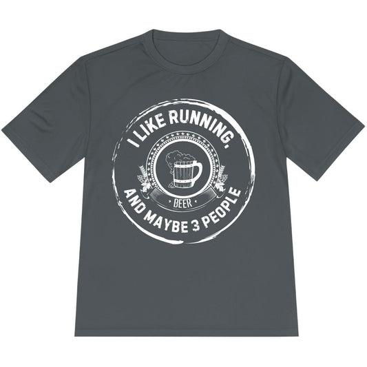 Printify T-Shirt Iron Grey / XS Like Running and Beer T-Shirt / Pro