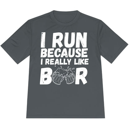 Printify T-Shirt Iron Grey / XS Like Running or Beer T-Shirt / Pro