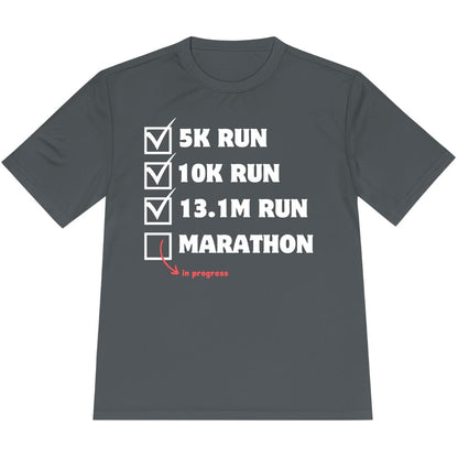 Printify T-Shirt Iron Grey / XS Marathon In Progress T-Shirt / Pro
