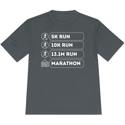 Printify T-Shirt Iron Grey / XS Marathon: In Progress T-Shirt / Pro
