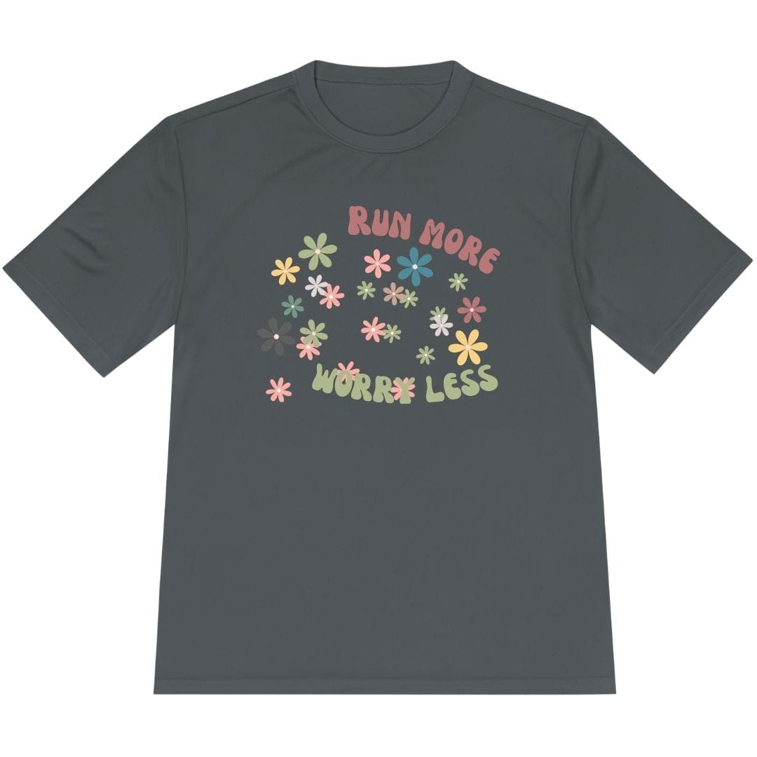 Printify T-Shirt Iron Grey / XS Run More Worry Less T-shirt / Pro