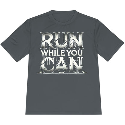 Printify T-Shirt Iron Grey / XS Run While You Can T-Shirt / Pro