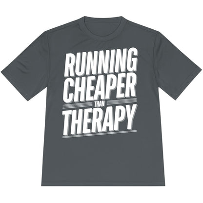 Printify T-Shirt Iron Grey / XS Running Cheaper Than Therapy T-Shirt / Pro