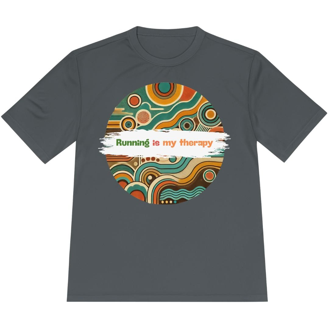 Printify T-Shirt Iron Grey / XS Running is My Therapy T-Shirt / Pro