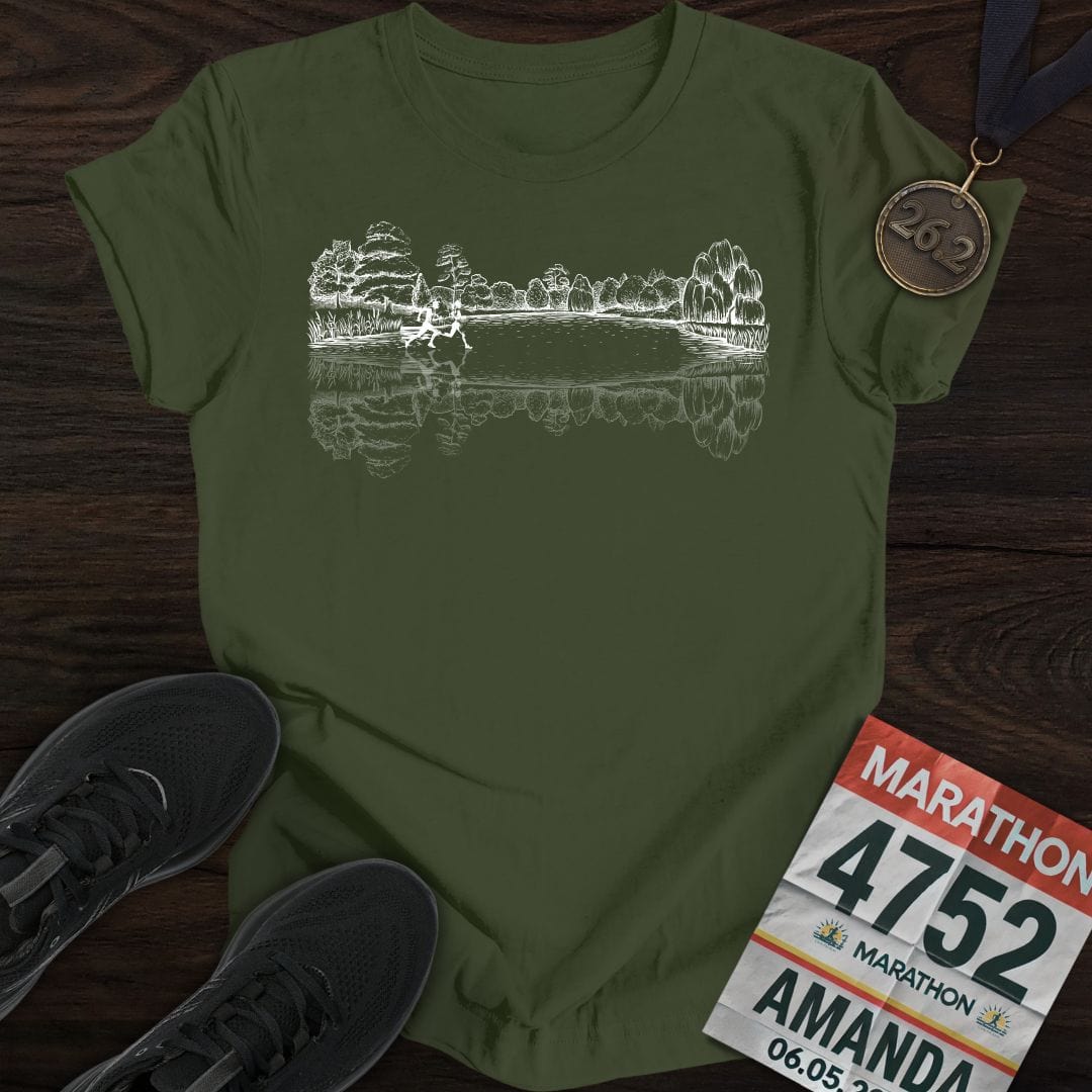 Printify T-Shirt Military Green / S Forest Running T-shirt