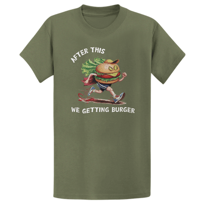 Printify T-Shirt Military Green / S Getting Burger T-Shirt