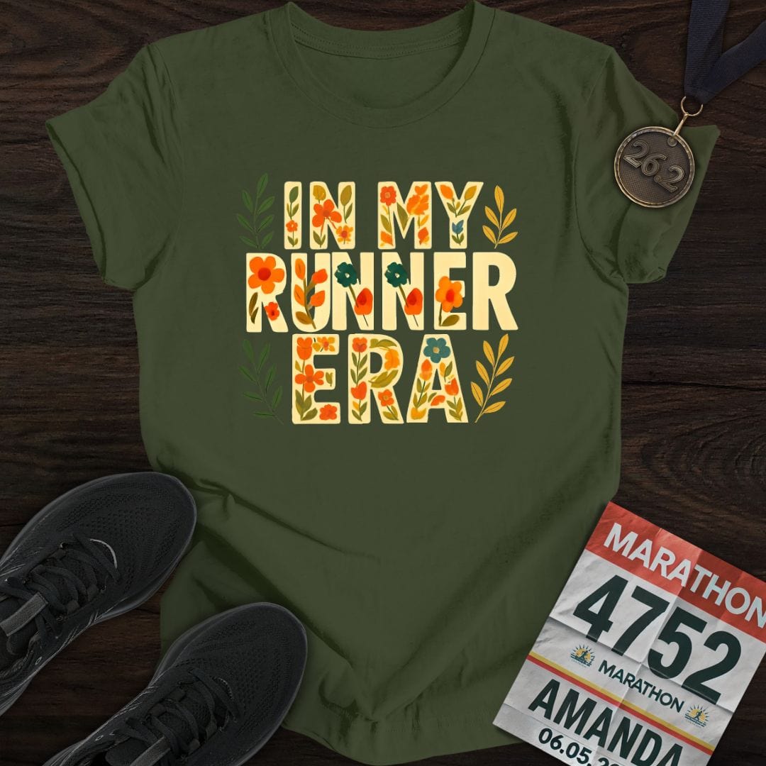 Printify T-Shirt Military Green / S In My Runner Era T-Shirt