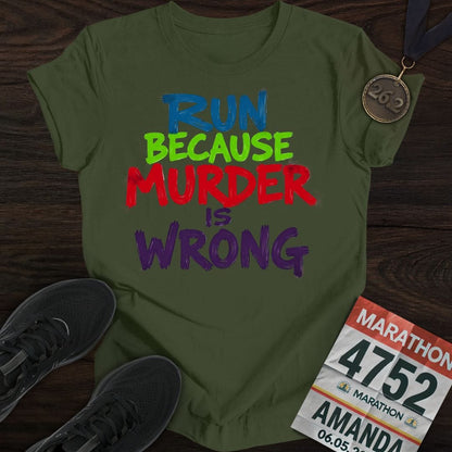 Printify T-Shirt Military Green / S Miles Over Murder T-shirt