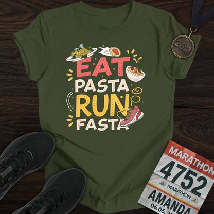 Printify T-Shirt Military Green / S Pasta or Fasta T-shirt