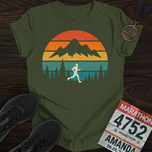 Printify T-Shirt Military Green / S Run Wild -2- T-shirt