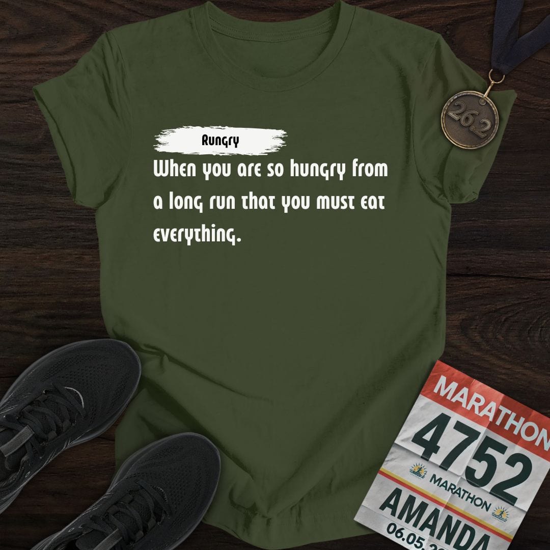 Printify T-Shirt Military Green / S Rungry T-Shirt