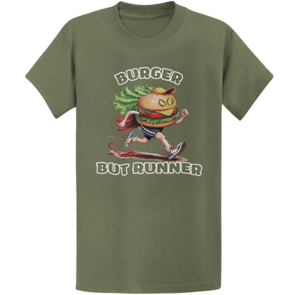 Printify T-Shirt Military Green / S Runner Burger T-Shirt