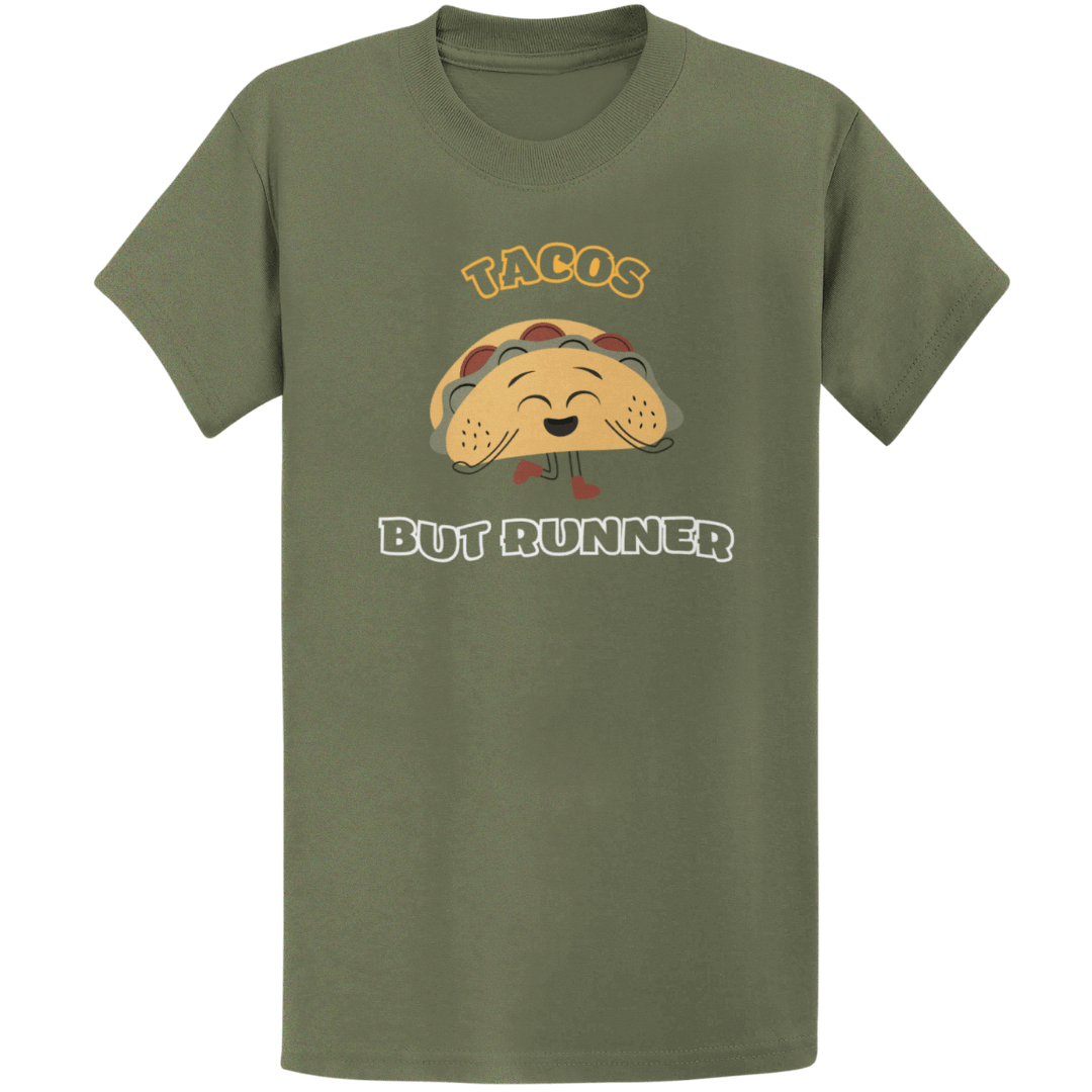 Printify T-Shirt Military Green / S Runner Tacos T-Shirt