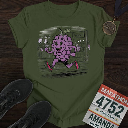 Printify T-Shirt Military Green / S Running Grapes T-Shirt