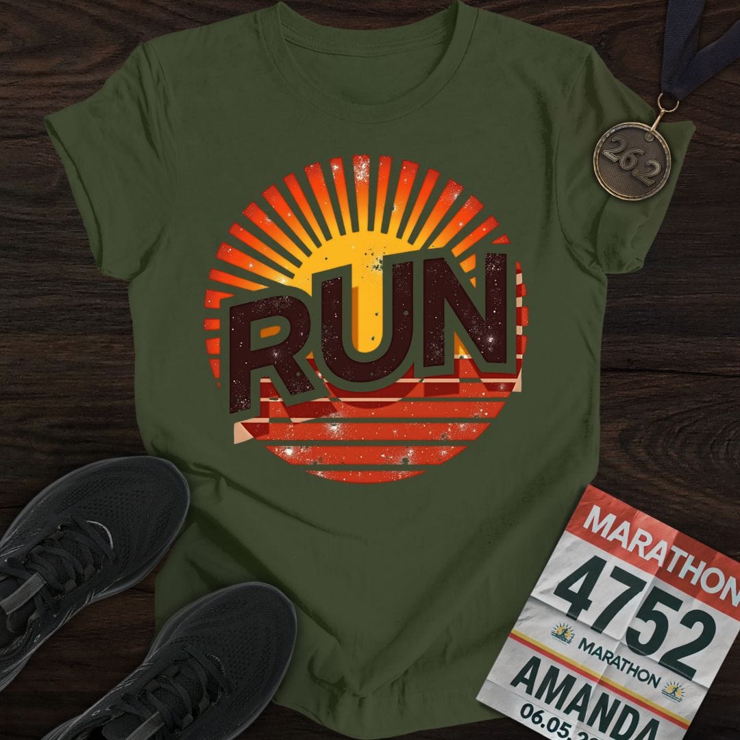 Printify T-Shirt Military Green / S Runrise T-shirt