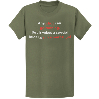 Printify T-Shirt Military Green / S Special Idiot Runner T-Shirt