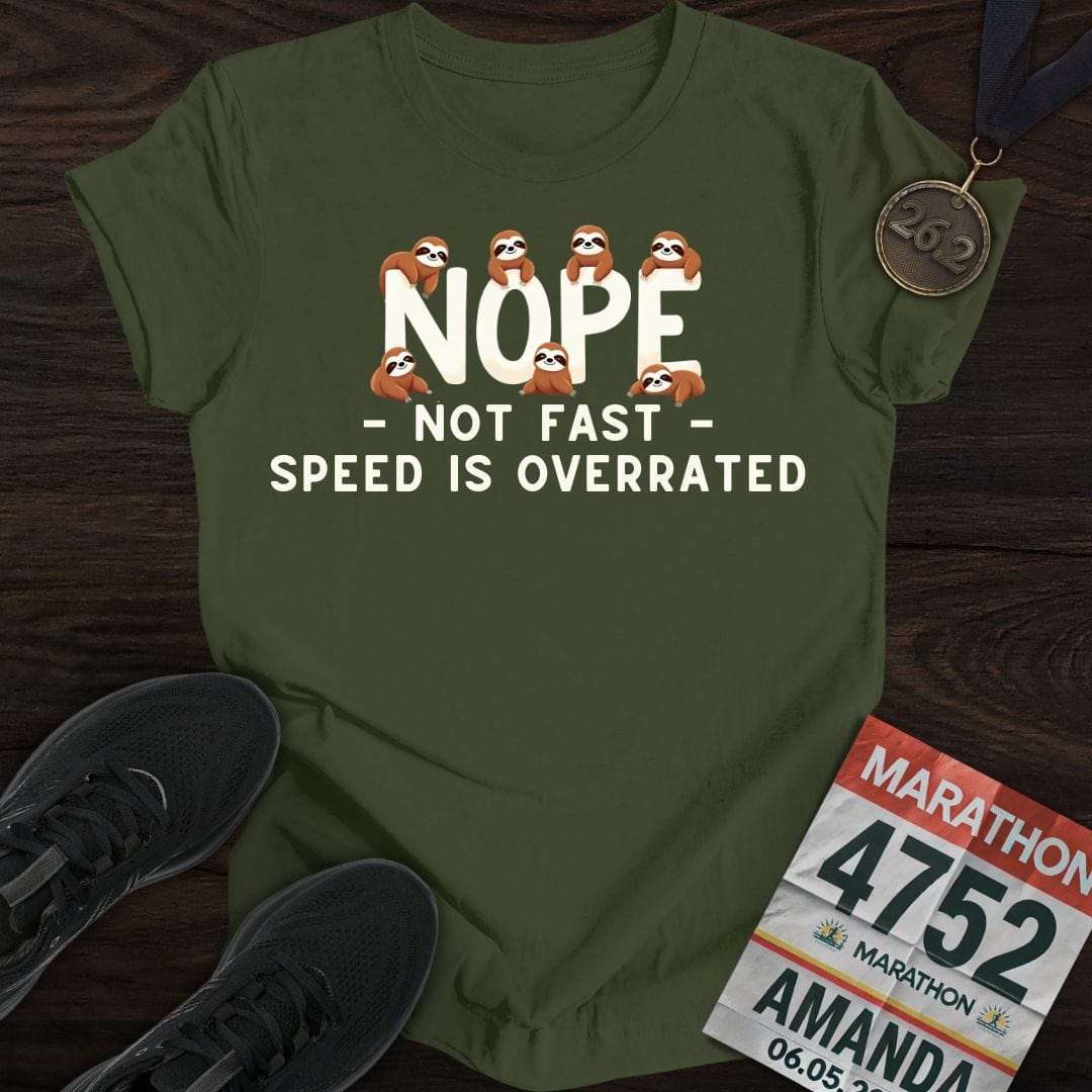 Printify T-Shirt Military Green / S Speed Is Overrated T-shirt