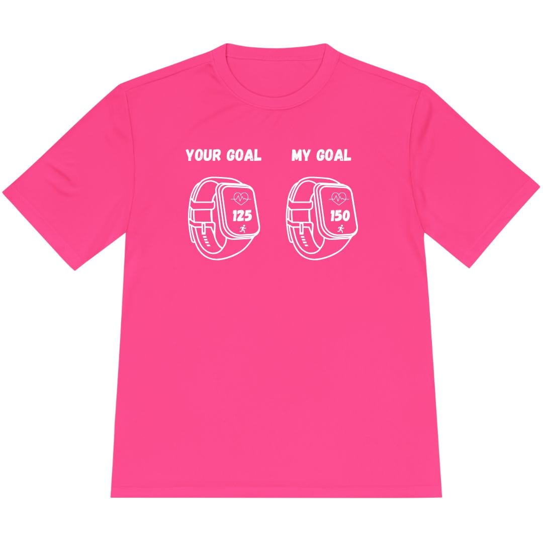 Printify T-Shirt Neon Pink / XS Heart Rate Goals T-Shirt / Pro