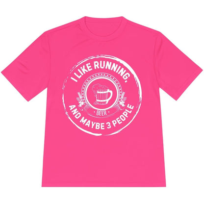 Printify T-Shirt Neon Pink / XS Like Running and Beer T-Shirt / Pro