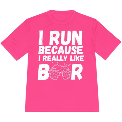 Printify T-Shirt Neon Pink / XS Like Running or Beer T-Shirt / Pro