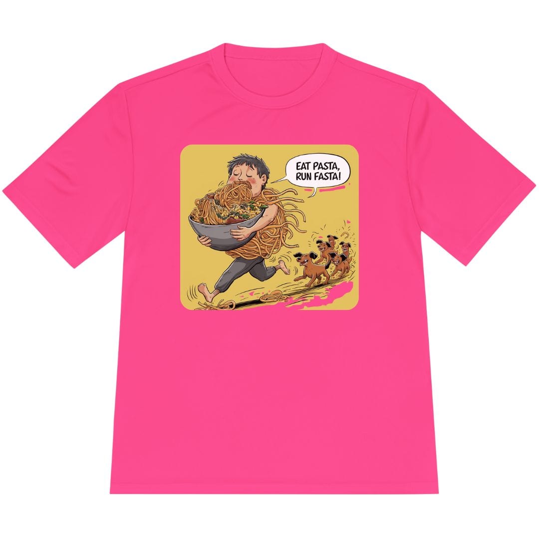 Printify T-Shirt Neon Pink / XS Runner Pasta T-Shirt / Pro