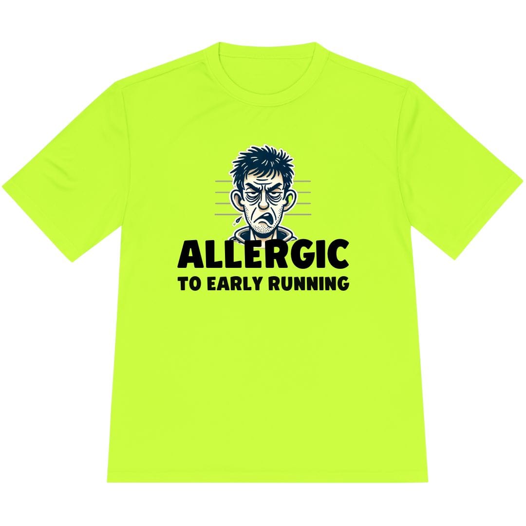 Printify T-Shirt Neon Yellow / XS Allergic to Running T-Shirt / Pro