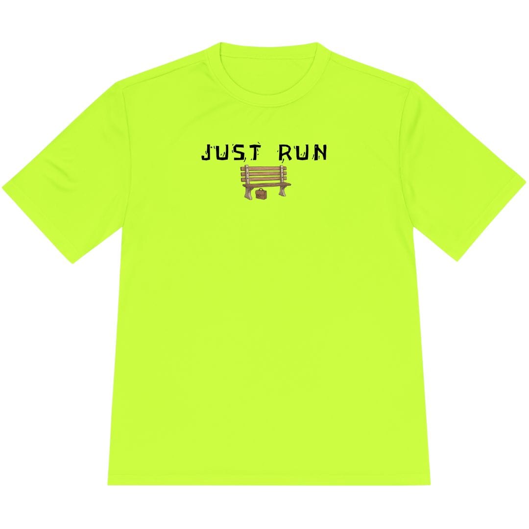 Printify T-Shirt Neon Yellow / XS Just Run, Like Forrest T-Shirt / Pro