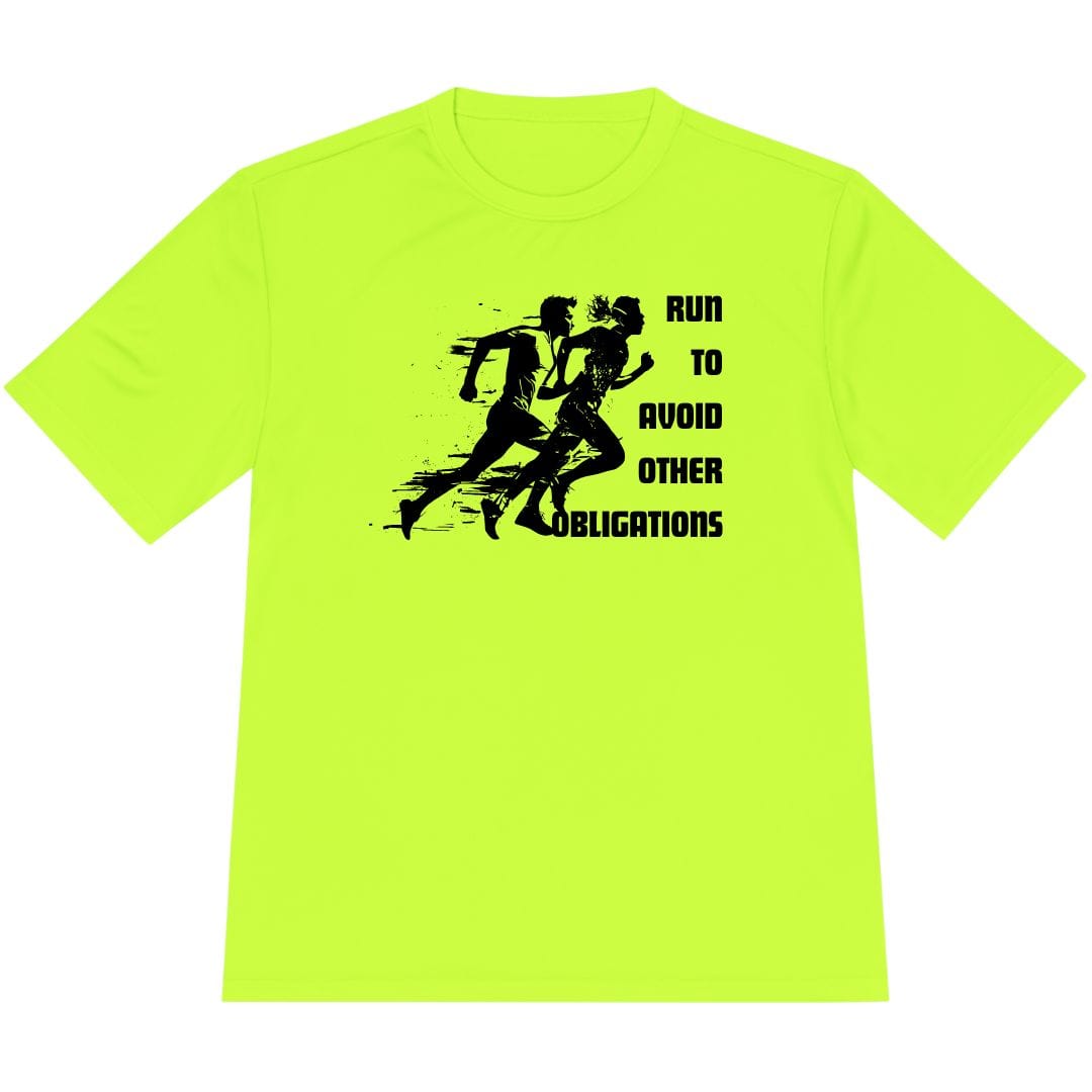 Printify T-Shirt Neon Yellow / XS Run To Avoid Other Obligations T-Shirt / Pro