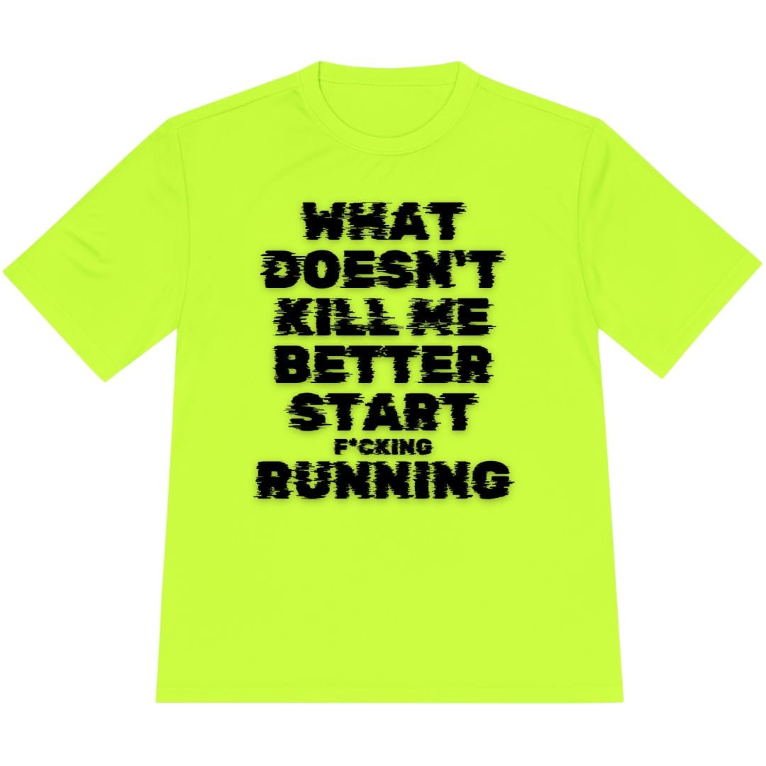 Printify T-Shirt Neon Yellow / XS Start F*cking Running T-Shirt / Pro