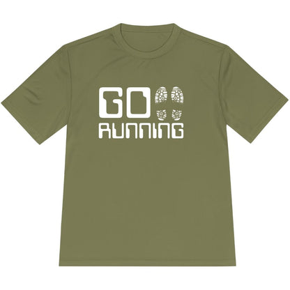 Printify T-Shirt Olive Drab Green / XS Go Running T-Shirt / Pro