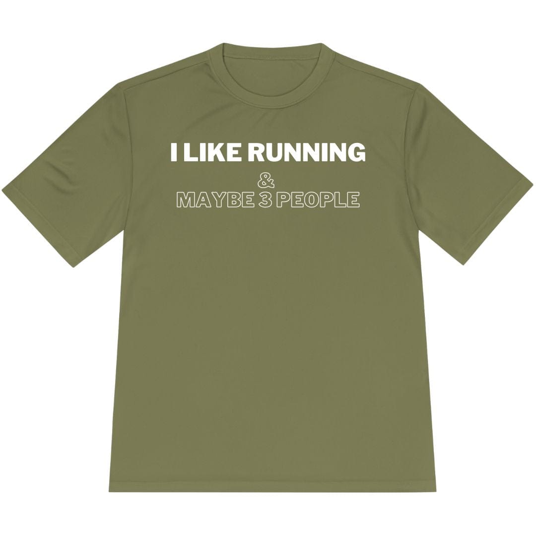 Printify T-Shirt Olive Drab Green / XS I Like Running T-Shirt / Pro
