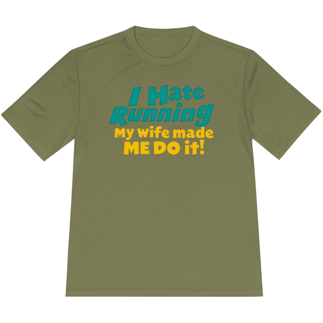 Printify T-Shirt Olive Drab Green / XS I Run For My Wife T-Shirt / Pro