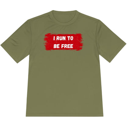 Printify T-Shirt Olive Drab Green / XS I Run to Be Free T-Shirt / Pro