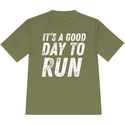 Printify T-Shirt Olive Drab Green / XS It's A Good Day To Run T-Shirt / Pro