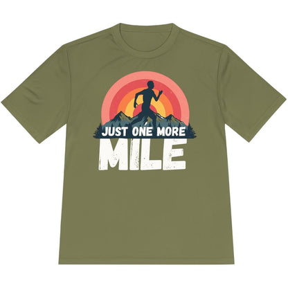 Printify T-Shirt Olive Drab Green / XS Just One More Mile T-Shirt / Pro